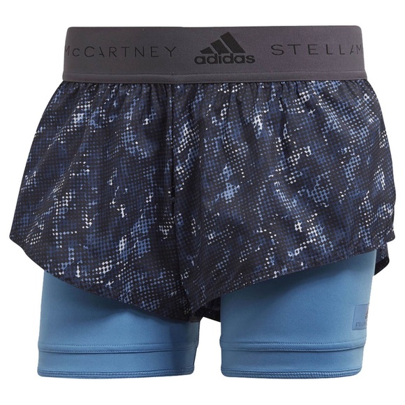 NWOT adidas By Stella McCartney Run Two-In-One Printed Short - Picture 1 of 16
